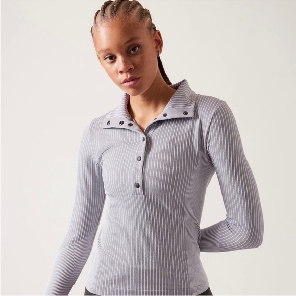 Athleta Flurry Seamless Henley - Picture 2 of 8